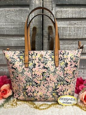 TORY BURCH Kerrington Small Zip Floral Field Tote VGC!
